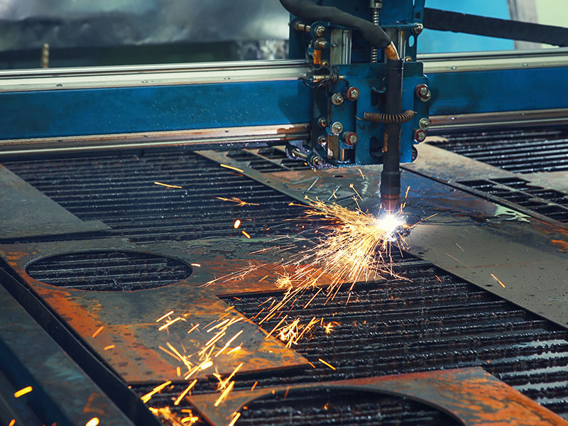 Oxicorte de chapas grossas